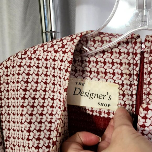 Vintage The Designer's Shop Split Neckline Mini Floral Print Long Sleeve Dress - Picture 3 of 8